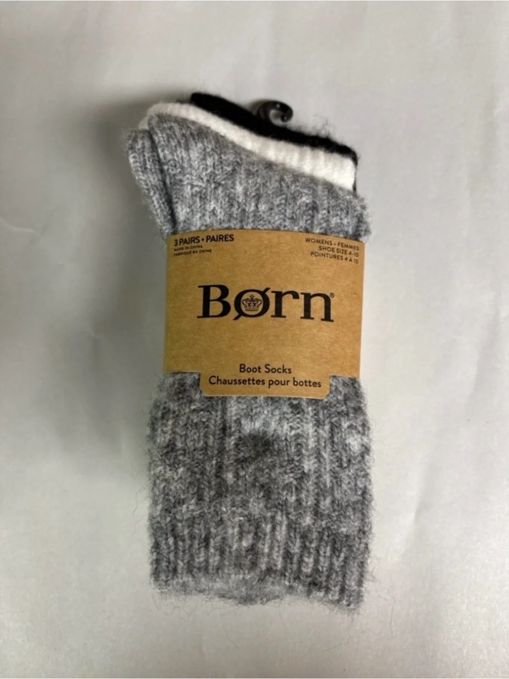 New Born Socks Women’s 3 Pair Black & White Boot Socks Casual Activewear Classic